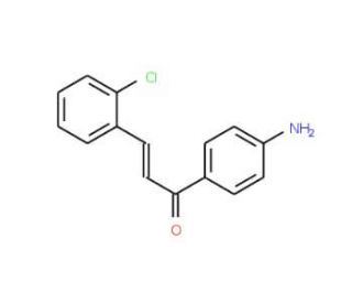 (2E)-1-(4-Aminophenyl)-3-(2-chlorophenyl)prop-2-en-1-one - chemical structure image