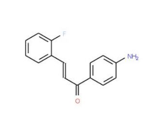(2E)-1-(4-Aminophenyl)-3-(2-fluorophenyl)prop-2-en-1-one - chemical structure image