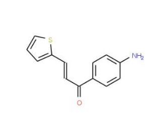 (2E)-1-(4-Aminophenyl)-3-(2-thienyl)-prop-2-en-1-one - chemical structure image
