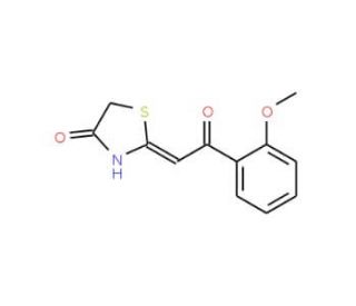 (2E)-2-[2-(2-methoxyphenyl)-2-oxoethylidene]-1,3-thiazolidin-4-one - chemical structure image