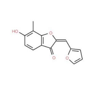 (2E)-2-(2-furylmethylene)-6-hydroxy-7-methyl-1-benzofuran-3(2H)-one - chemical structure image