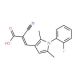 (2E)-2-cyano-3-[1-(2-fluorophenyl)-2,5-dimethyl-1H-pyrrol-3-yl]acrylic acid - chemical structure image
