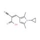 (2E)-2-cyano-3-(1-cyclopropyl-2,5-dimethyl-1H-pyrrol-3-yl)acrylic acid - chemical structure image