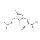 (2E)-2-cyano-3-[2,5-dimethyl-1-(3-methylbutyl)-1H-pyrrol-3-yl]acrylic acid - chemical structure image