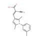 (2E)-2-cyano-3-[2,5-dimethyl-1-(3-methylphenyl)-1H-pyrrol-3-yl]acrylic acid - chemical structure image