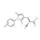 (2E)-2-cyano-3-[2,5-dimethyl-1-(4-methylphenyl)-1H-pyrrol-3-yl]acrylic acid - chemical structure image