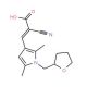 (2E)-2-cyano-3-[2,5-dimethyl-1-(tetrahydrofuran-2-ylmethyl)-1H-pyrrol-3-yl]acrylic acid - chemical structure image