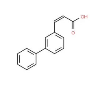 (2E)-3-(1,1&prime;-biphenyl-3-yl)acrylic acid - chemical structure image
