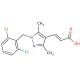 (2E)-3-[1-(2,6-dichlorobenzyl)-3,5-dimethyl-1H-pyrazol-4-yl]acrylic acid - chemical structure image