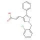 (2E)-3-[1-(2-chlorobenzyl)-3-phenyl-1H-pyrazol-4-yl]acrylic acid - chemical structure image