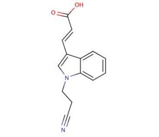 (2E)-3-[1-(2-cyanoethyl)-1H-indol-3-yl]acrylic acid - chemical structure image