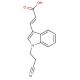 (2E)-3-[1-(2-cyanoethyl)-1H-indol-3-yl]acrylic acid - chemical structure image