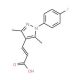 (2E)-3-[1-(4-fluorophenyl)-3,5-dimethyl-1H-pyrazol-4-yl]acrylic acid - chemical structure image