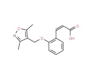 (2E)-3-{2-[(3,5-dimethylisoxazol-4-yl)methoxy]phenyl}acrylic acid - chemical structure image