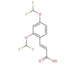 (2E)-3-[2,4-bis(difluoromethoxy)phenyl]acrylic acid - chemical structure image