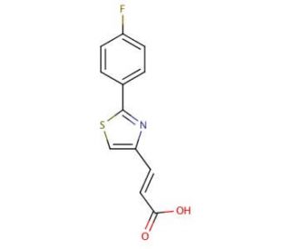 (2E)-3-[2-(4-fluorophenyl)-1,3-thiazol-4-yl]acrylic acid - chemical structure image