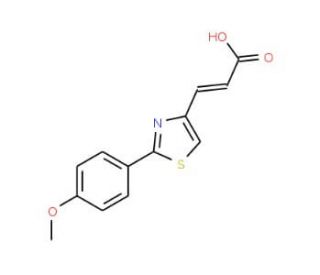 (2E)-3-[2-(4-methoxyphenyl)-1,3-thiazol-4-yl]acrylic acid - chemical structure image