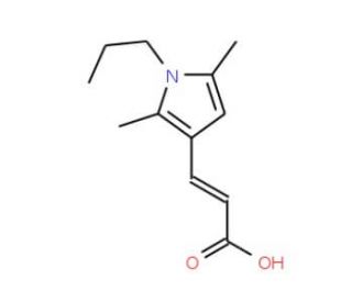 (2E)-3-(2,5-dimethyl-1-propyl-1H-pyrrol-3-yl)acrylic acid - chemical structure image