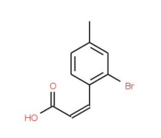 (2E)-3-(2-bromo-4-methylphenyl)acrylic acid - chemical structure image