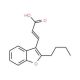 (2E)-3-(2-butyl-1-benzofuran-3-yl)acrylic acid - chemical structure image