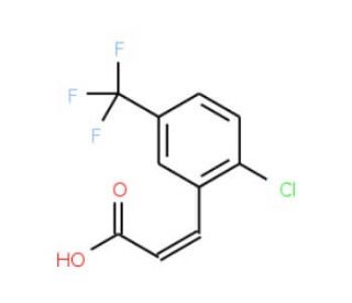 (2E)-3-[2-chloro-5-(trifluoromethyl)phenyl]acrylic acid - chemical structure image