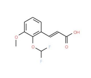 (2E)-3-[2-(difluoromethoxy)-3-methoxyphenyl]acrylic acid - chemical structure image