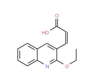 (2E)-3-(2-ethoxyquinolin-3-yl)prop-2-enoic acid - chemical structure image