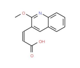 (2E)-3-(2-methoxyquinolin-3-yl)acrylic acid - chemical structure image