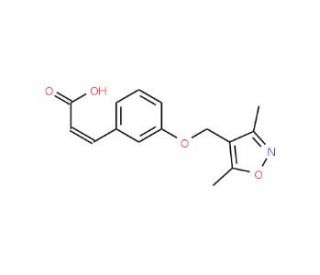 (2E)-3-{3-[(3,5-dimethylisoxazol-4-yl)methoxy]phenyl}acrylic acid - chemical structure image