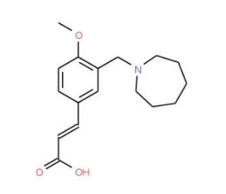 (2E)-3-[3-(Azepan-1-ylmethyl)-4-methoxyphenyl]-acrylic acid - chemical structure image