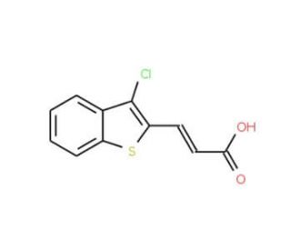 (2E)-3-(3-chloro-1-benzothien-2-yl)acrylic acid - chemical structure image