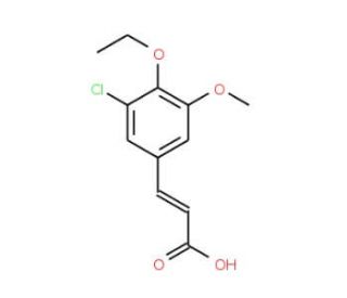 (2E)-3-(3-chloro-4-ethoxy-5-methoxyphenyl)acrylic acid - chemical structure image