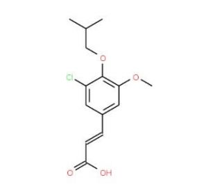 (2E)-3-(3-chloro-4-isobutoxy-5-methoxyphenyl)acrylic acid - chemical structure image