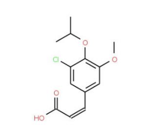 (2E)-3-(3-chloro-4-isopropoxy-5-methoxyphenyl)acrylic acid - chemical structure image
