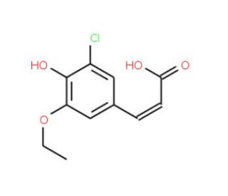 (2E)-3-(3-chloro-5-ethoxy-4-hydroxyphenyl)acrylic acid - chemical structure image