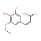 (2E)-3-(3-chloro-5-ethoxy-4-hydroxyphenyl)acrylic acid - chemical structure image
