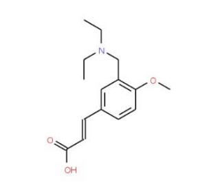 (2E)-3-{3-[(Diethylamino)methyl]-4-methoxyphenyl}acrylic acid - chemical structure image