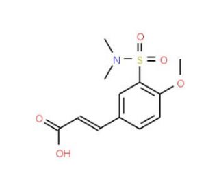 (2E)-3-{3-[(dimethylamino)sulfonyl]-4-methoxyphenyl}acrylic acid - chemical structure image