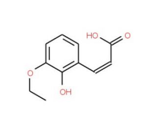 (2E)-3-(3-ethoxy-2-hydroxyphenyl)acrylic acid - chemical structure image