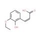 (2E)-3-(3-ethoxy-2-hydroxyphenyl)acrylic acid - chemical structure image