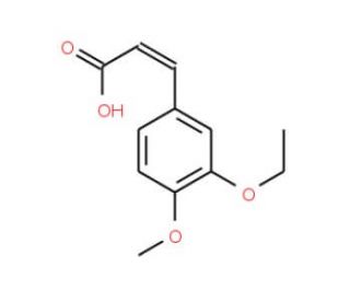 (2E)-3-(3-ethoxy-4-methoxyphenyl)acrylic acid - chemical structure image
