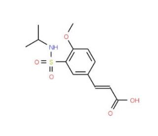 (2E)-3-{3-[(isopropylamino)sulfonyl]-4-methoxyphenyl}acrylic acid - chemical structure image