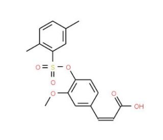 (2E)-3-(4-{[(2,5-dimethylphenyl)sulfonyl]oxy}-3-methoxyphenyl)acrylic acid - chemical structure image