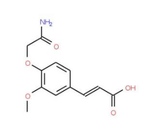 (2E)-3-[4-(2-Amino-2-oxoethoxy)-3-methoxyphenyl]-acrylic acid - chemical structure image