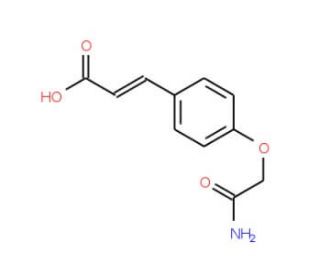 (2E)-3-[4-(2-Amino-2-oxoethoxy)phenyl]acrylic acid - chemical structure image