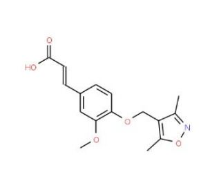 (2E)-3-{4-[(3,5-dimethylisoxazol-4-yl)methoxy]-3-methoxyphenyl}acrylic acid - chemical structure image