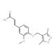 (2E)-3-{4-[(3,5-dimethylisoxazol-4-yl)methoxy]-3-methoxyphenyl}acrylic acid - chemical structure image
