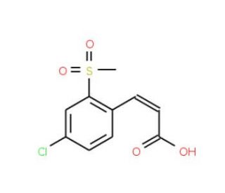 (2E)-3-[4-Chloro-2-(methylsulfonyl)phenyl]-acrylic acid (CAS 849035-82-1) - chemical structure image