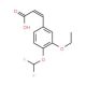 (2E)-3-[4-(difluoromethoxy)-3-ethoxyphenyl]acrylic acid - chemical structure image