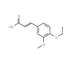 (2E)-3-(4-ethoxy-3-methoxyphenyl)acrylic acid (CAS 144878-40-0) - chemical structure image